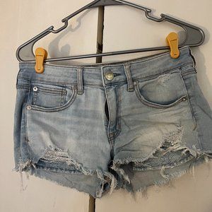 American eagle denim short shorts